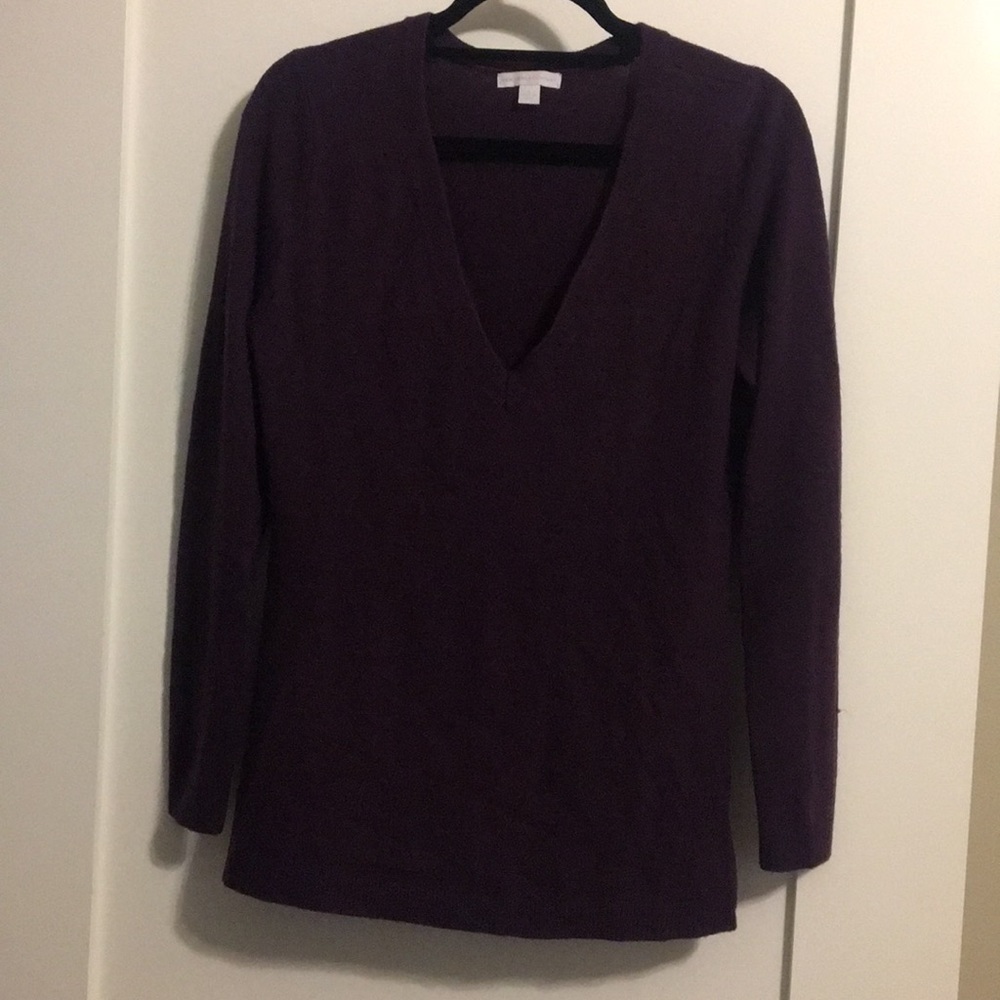 NY&Co Deep Purple V-Neck Sweater - Size M